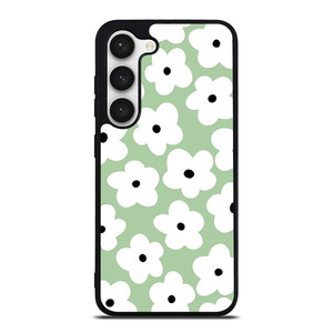 GREEN RETRO FLORAL PATTERN Samsung Galaxy S23 Case Cover