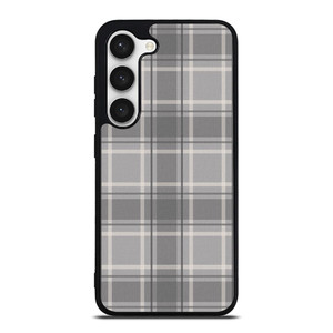 GREY TARTAN PLAID PATTERN Samsung Galaxy S23 Case Cover