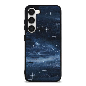 NAVY BLUE STAR FABRIC TEXTURE Samsung Galaxy S23 Case Cover