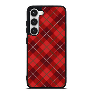 RED TARTAN CROSS PATTERN Samsung Galaxy S23 Case Cover RED TARTAN CROSS PATTERN Samsung Galaxy S23 Case Cover