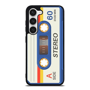 RETRO BLUE STEREO CASETTE TAPE Samsung Galaxy S23 Case Cover RETRO BLUE STEREO CASETTE TAPE Samsung Galaxy S23 Case Cover