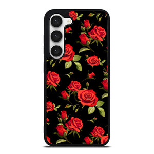 SEAMLESS RED ROSE PATTERN Samsung Galaxy S23 Case Cover
