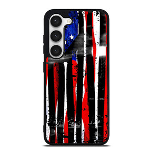 USA FLAG AMERICAN BASEBALL BLACK WHITE Samsung Galaxy S23 Case Cover