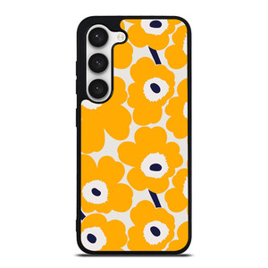 YELLOW RETRO FLORAL PATTERN Samsung Galaxy S23 Case Cover