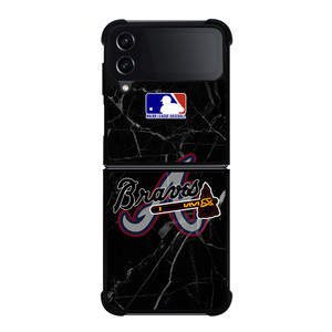 ATLANTA BRAVES BLACK MARBLE LOGO Samsung Galaxy Z Flip 4 Case Cover ATLANTA BRAVES BLACK MARBLE LOGO Samsung Galaxy Z Flip 4 Case Cover