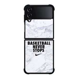 BASKETBALL NEVER STOPS MARBLE Samsung Galaxy Z Flip 4 Case Cover