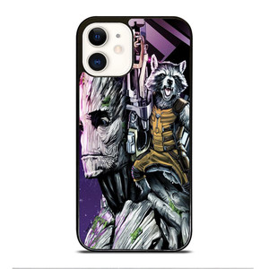 ROCKET RACCOON AND GROOT MARVEL iPhone 12 Case Cover