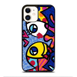 ROMERO BRITTO FISH LOVE iPhone 12 Case Cover ROMERO BRITTO FISH LOVE iPhone 12 Case Cover
