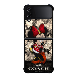 COACH FLOWER MINNIE MOUSE Samsung Galaxy Z Flip 4 Case Cover COACH FLOWER MINNIE MOUSE Samsung Galaxy Z Flip 4 Case Cover