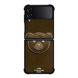 COACH NEW YORK BROWN BEAR Samsung Galaxy Z Flip 4 Case Cover COACH NEW YORK BROWN BEAR Samsung Galaxy Z Flip 4 Case Cover