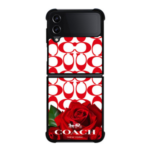 COACH NEW YORK FLOWER 4 Samsung Galaxy Z Flip 4 Case Cover