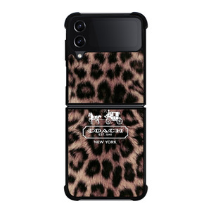 COACH NEW YORK LEOPARD Samsung Galaxy Z Flip 4 Case Cover
