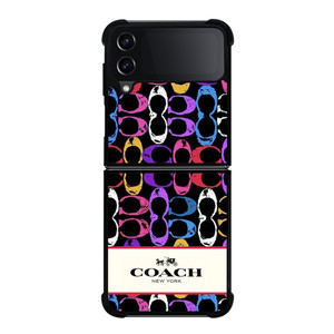 COACH NEW YORK PATTERN COLOR Samsung Galaxy Z Flip 4 Case Cover COACH NEW YORK PATTERN COLOR Samsung Galaxy Z Flip 4 Case Cover