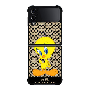 COACH NEW YORK TWEETY BIRD Samsung Galaxy Z Flip 4 Case Cover COACH NEW YORK TWEETY BIRD Samsung Galaxy Z Flip 4 Case Cover