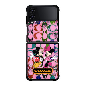 COACH PINK MICKEY MINNIE Samsung Galaxy Z Flip 4 Case Cover COACH PINK MICKEY MINNIE Samsung Galaxy Z Flip 4 Case Cover