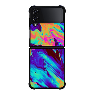 COLORFUL CHROME LIQUID Samsung Galaxy Z Flip 4 Case Cover COLORFUL CHROME LIQUID Samsung Galaxy Z Flip 4 Case Cover