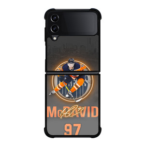 CONNOR MCDAVID EDMONTON OILERS PLAYER Samsung Galaxy Z Flip 4 Case Cover