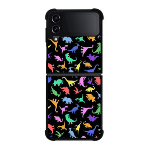 DINOSAUR COLORFUL PATTERN Samsung Galaxy Z Flip 4 Case Cover