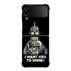 FUTURAMA BENDER QUOTE Samsung Galaxy Z Flip 4 Case Cover