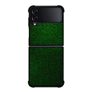 GREEN BINARY CODE PATTERN Samsung Galaxy Z Flip 4 Case Cover GREEN BINARY CODE PATTERN Samsung Galaxy Z Flip 4 Case Cover