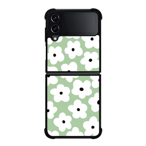 GREEN RETRO FLORAL PATTERN Samsung Galaxy Z Flip 4 Case Cover GREEN RETRO FLORAL PATTERN Samsung Galaxy Z Flip 4 Case Cover