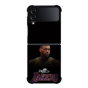 LEBRON JAMES LA LAKERS AUTOGRAPH Samsung Galaxy Z Flip 4 Case Cover