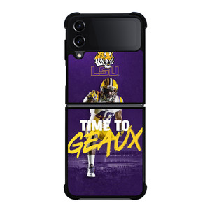 LSU TIGERS TIME TO GEAUX Samsung Galaxy Z Flip 4 Case Cover