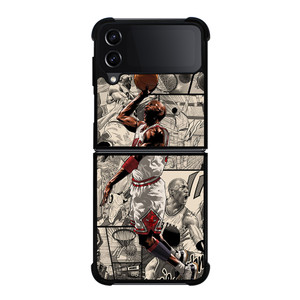 MICHAEL JORDAN COMIC ART Samsung Galaxy Z Flip 4 Case Cover