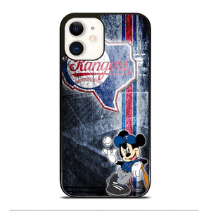 TEXAS RANGERS MICKEY MOUSE BASEBALL CLUB iPhone 12 Case Cover TEXAS RANGERS MICKEY MOUSE BASEBALL CLUB iPhone 12 Case Cover