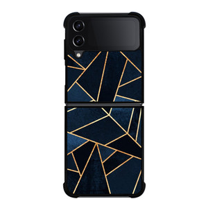NAVY STONE CERAMIC ABSTRACT Samsung Galaxy Z Flip 4 Case Cover