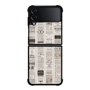 OLD NEWSPAPER PATTERN Samsung Galaxy Z Flip 4 Case Cover