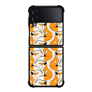 ORANGE FOX PATTERN Samsung Galaxy Z Flip 4 Case Cover