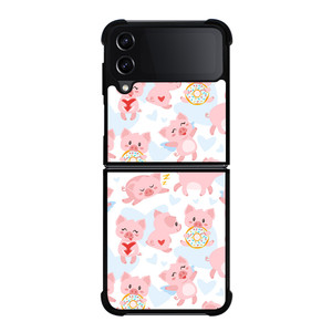 PINK BABY PIGS PATTERN Samsung Galaxy Z Flip 4 Case Cover