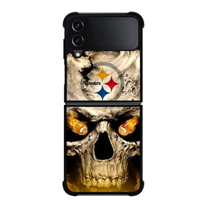 PITTSBURGH STEELERS FOOTBALL SKULL Samsung Galaxy Z Flip 4 Case Cover