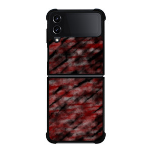RED BLACK TIE DYE PATTERN Samsung Galaxy Z Flip 4 Case Cover