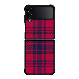 RED BLUE TARTAN PLAID PATTERN Samsung Galaxy Z Flip 4 Case Cover