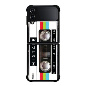 RETRO CLEAR MIXTAPE Samsung Galaxy Z Flip 4 Case Cover