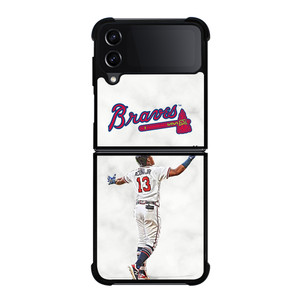 RONALD ACUNA JR MARBLE ATLANTA BRAVES Samsung Galaxy Z Flip 4 Case Cover