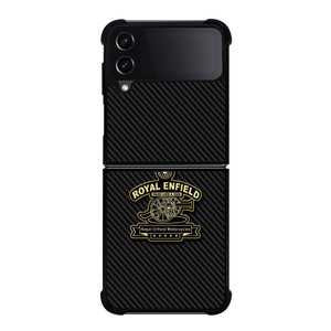 ROYAL ENFIELD VINTAGE LOGO CARBON Samsung Galaxy Z Flip 4 Case Cover