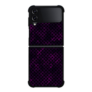 STYLISH HEXAGONAL VIOLET PATTERN Samsung Galaxy Z Flip 4 Case Cover