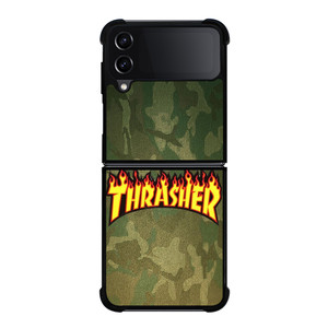 THRASHER LOGO CAMO FABRIC Samsung Galaxy Z Flip 4 Case Cover THRASHER LOGO CAMO FABRIC Samsung Galaxy Z Flip 4 Case Cover