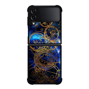TIME LORD WRITING GOLD BLUE Samsung Galaxy Z Flip 4 Case Cover TIME LORD WRITING GOLD BLUE Samsung Galaxy Z Flip 4 Case Cover