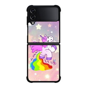 UNICORN POOPING RAINBOW Samsung Galaxy Z Flip 4 Case Cover UNICORN POOPING RAINBOW Samsung Galaxy Z Flip 4 Case Cover