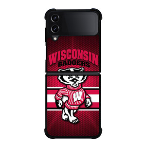 WISCONSIN BADGER FOOTBALL LOGO 2 Samsung Galaxy Z Flip 4 Case Cover WISCONSIN BADGER FOOTBALL LOGO 2 Samsung Galaxy Z Flip 4 Case Cover