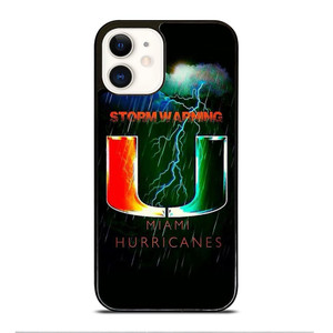 UM MIAMI HURRICANES NFL iPhone 12 Case Cover UM MIAMI HURRICANES NFL iPhone 12 Case Cover