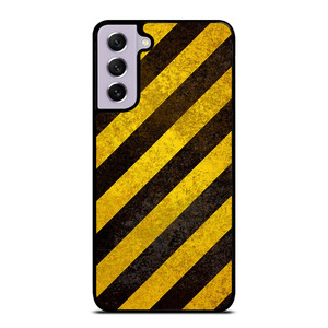 BLACK YELLOW POLICE LINE STRIPE Samsung Galaxy S21 FE Case Cover BLACK YELLOW POLICE LINE STRIPE Samsung Galaxy S21 FE Case Cover