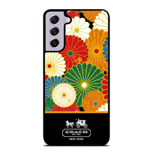COACH NEW YORK COLORFUL FLORAL LOGO Samsung Galaxy S21 FE Case Cover