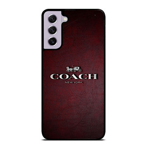COACH NEW YORK LOGO LEATHER Samsung Galaxy S21 FE Case Cover COACH NEW YORK LOGO LEATHER Samsung Galaxy S21 FE Case Cover