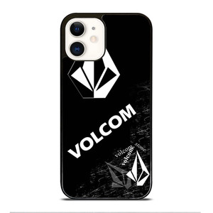VOLCOM BLACK LOGO iPhone 12 Case Cover VOLCOM BLACK LOGO iPhone 12 Case Cover