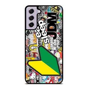 EAT SLEEP JDM STICKER BOMB Samsung Galaxy S21 FE Case Cover